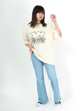 「フレア」｜「アイテム（その他）」を使った、Salong hameu【Official】さん（レディース・165cm）の春コーディネート