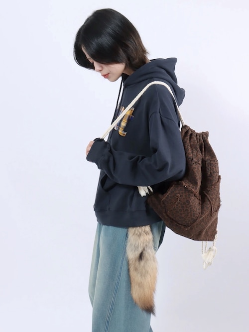 セール】デニムパンツ風ナップサック/デニム/レオパード/カモフラ