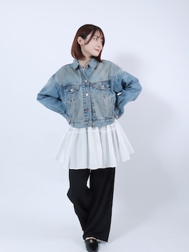 「Levi's（リーバイス）のアイテム（ジャケット/アウター）」を使った、Salong hameu【Official】さん（レディース・157cm）の春コーディネート
