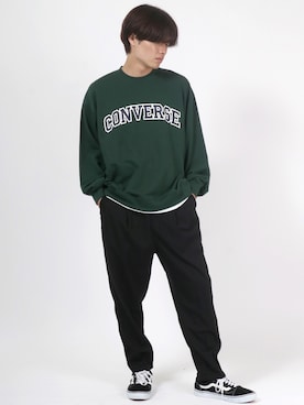 「CONVERSE（コンバース）のアイテム（スウェット）」を使った、Salong hameu【Official】さん（メンズ・175cm）の秋コーディネート