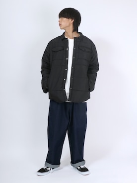 「シャツジャケット」｜「アイテム（その他）」を使った、Salong hameu【Official】さん（メンズ・174cm）の秋コーディネート