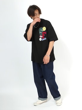 「ワッペン」｜「アイテム（その他）」を使った、Salong hameu【Official】さん（メンズ・174cm）の夏コーディネート