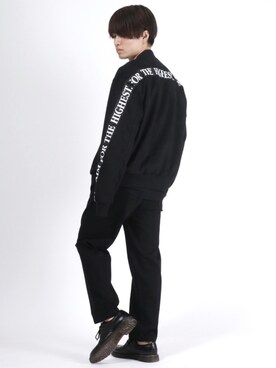 「韓国」｜「アイテム（MA-1）」を使った、Salong hameu【Official】さん（メンズ・175cm）の冬コーディネート