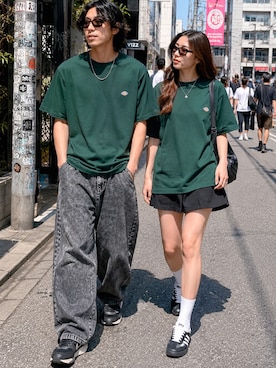 「Dickies（ディッキーズ）のアイテム」を使った、Salong hameu【Official】さん（メンズ・175cm）の夏コーディネート
