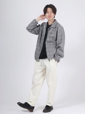「チェックジャケット」｜「アイテム（その他）」を使った、Salong hameu【Official】さん（メンズ・175cm）の春コーディネート