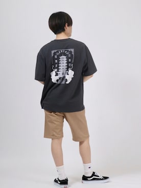 「Champion（チャンピオン）のアイテム（レッグウェア）」を使った、Salong hameu【Official】さん（メンズ・175cm）の夏コーディネート