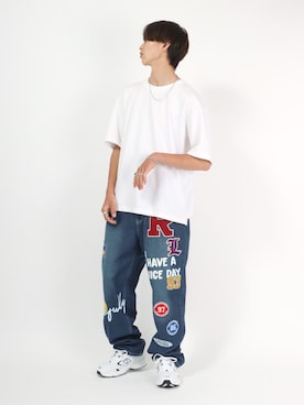「ワッペン」｜「アイテム（その他）」を使った、Salong hameu【Official】さん（メンズ・174cm）の夏コーディネート