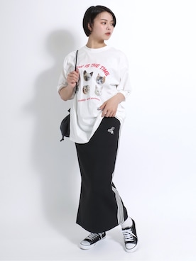 「猫」｜「アイテム（その他）」を使った、Salong hameu【Official】さん（レディース・165cm）の夏コーディネート