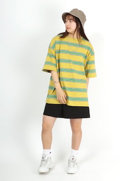 「FILA（フィラ）のFILA Disrupter 2 (WHT)（スニーカー）」を使った、Salong hameu【Official】さん（レディース・163cm）の夏コーディネート