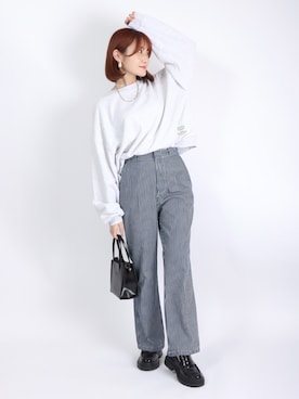 「アイテム（チノパンツ、その他）」を使った、Salong hameu【Official】さん（レディース・157cm）の春コーディネート