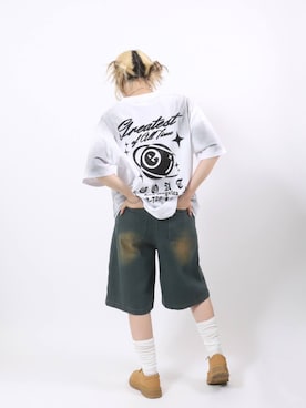 「アイテム（その他、ホワイト系）」を使った、Salong hameu【Official】さん（レディース・165cm）の夏コーディネート