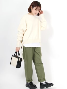 「靴下チラ見せ」｜「アイテム（その他）」を使った、Salong hameu【Official】さん（レディース・157cm）の春コーディネート