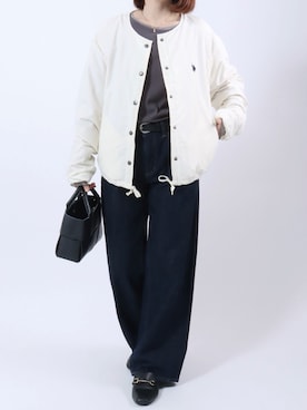 「冬の注目アウター」｜Salong hameu【Official】さん（レディース・157cm）の秋コーディネート