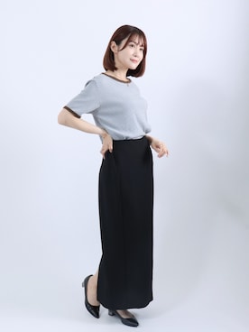 「アイテム（スカート）」を使った、Salong hameu【Official】さん（レディース・157cm）の春コーディネート