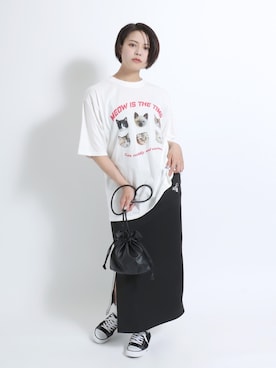 「猫」｜「アイテム（その他）」を使った、Salong hameu【Official】さん（レディース・165cm）の夏コーディネート