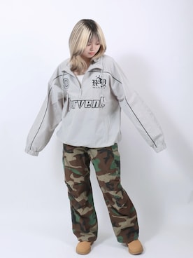 「アイテム（ナイロンジャケット）」を使った、Salong hameu【Official】さん（レディース・165cm）の春コーディネート