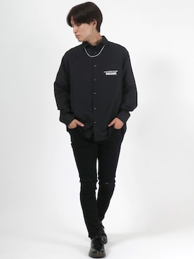 「ビッグシャツ」｜「アイテム（その他）」を使った、Salong hameu【Official】さん（メンズ・175cm）の秋コーディネート