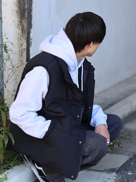 「アイテム（ダウンベスト）」を使った、Salong hameu【Official】さん（メンズ・173cm）の秋コーディネート