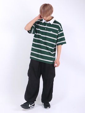 「ラガーシャツ」｜「アイテム（その他）」を使った、Salong hameu【Official】さん（メンズ・174cm）の夏コーディネート