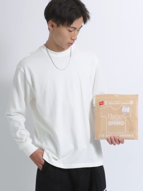 その他 shiro Hanes（ヘインズ）SHIRO ロングスリーブTシャツ メンズ