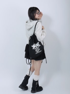 「アイテム（ナイロンジャケット）」を使った、Salong hameu【Official】さん（レディース・165cm）の春コーディネート