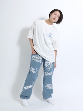 「Tシャツ×デニム」｜「アイテム（その他）」を使った、Salong hameu【Official】さん（レディース・165cm）の夏コーディネート
