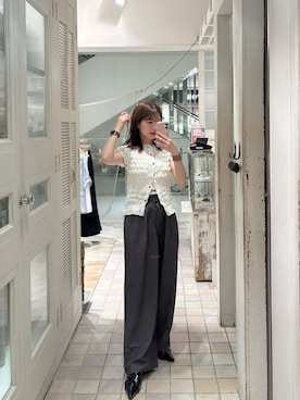 「mystic（ミスティック）のアイテム（シューズ）」を使った、谷中　美咲さん（レディース・157cm）の春コーディネート