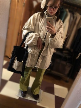 「ピスタチオ」｜「アイテム（ブルゾン）」を使った、ころろんさん（レディース・150cm）の秋コーディネート