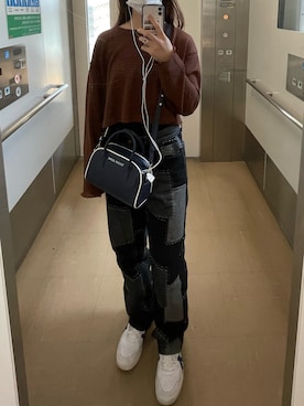 「ASICS Tiger（アシックスタイガー）のアイテム」を使った、_minami_さん（レディース・156cm）の冬コーディネート