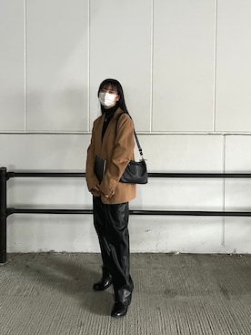 「アイテム（テーラードジャケット）」を使った、遥花さん（レディース・160cm）の冬コーディネート