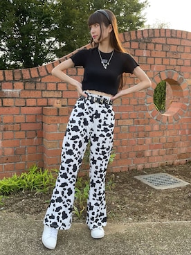 「WC（ダブル シー）のアイテム（Tシャツ/カットソー）」を使った、𝓎さん（レディース・156cm）の秋コーディネート