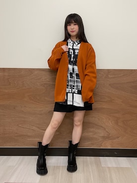 「LUCY（ルーシー）のアイテム」を使った、𝓎さん（レディース・156cm）の冬コーディネート