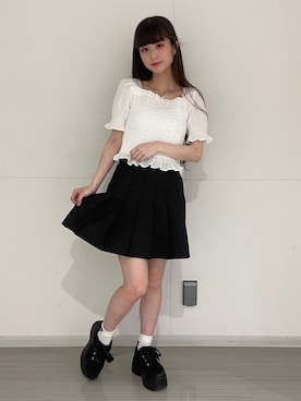 「WEGO（ウィゴー）のアイテム（シューズ）」を使った、𝓎さん（レディース・156cm）の春コーディネート