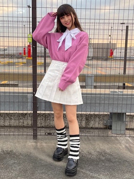 「WC（ダブル シー）のアイテム（シャツ/ブラウス）」を使った、𝓎さん（レディース・156cm）の冬コーディネート