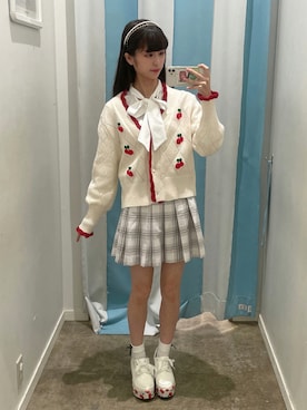 「WC（ダブル シー）のアイテム（カーディガン/ボレロ）」を使った、𝓎さん（レディース・156cm）の秋コーディネート