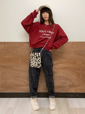 「マムジーンズ」｜𝓎さん（レディース・156cm）の秋コーディネート