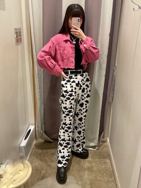 「カラージャケット」｜𝓎さん（レディース・156cm）の冬コーディネート