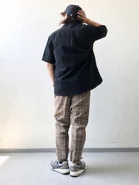 「FRUIT OF THE LOOM（フルーツオブザルーム）のアイテム（帽子）」を使った、さとすけさん（メンズ・163cm）の夏コーディネート