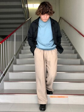 「Alpha Industries（アルファインダストリーズ）のアイテム」を使った、さとすけさん（メンズ・163cm）の冬コーディネート