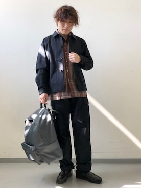 「WILD THINGS（ワイルドシングス）のアイテム（バッグ）」を使った、さとすけさん（メンズ・163cm）の秋コーディネート