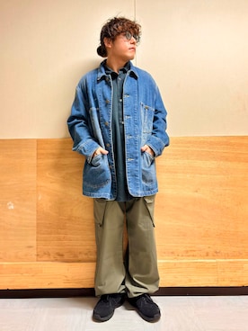 「アイテム（デニムジャケット）」を使った、さとすけさん（メンズ・164cm）の夏コーディネート