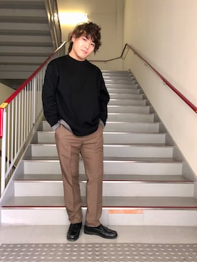 「BASS（バス）のアイテム」を使った、さとすけさん（メンズ・163cm）の冬コーディネート