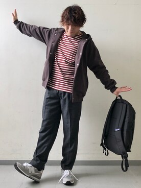 「NEWBALANCE」｜「アイテム（その他）」を使った、さとすけさん（メンズ・163cm）の秋コーディネート
