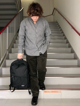 「BASS（バス）のアイテム」を使った、さとすけさん（メンズ・163cm）の冬コーディネート
