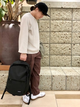 「WOOLRICH（ウールリッチ）のアイテム（帽子）」を使った、さとすけさん（メンズ・163cm）の秋コーディネート
