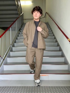 「ごきげんウィーク」｜「アイテム（ブルゾン）」を使った、さとすけさん（メンズ・164cm）の春コーディネート