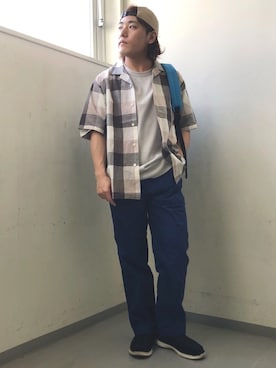 「KEEN（キーン）のアイテム（シューズ）」を使った、さとすけさん（メンズ・163cm）の夏コーディネート