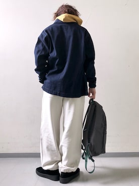 「patagonia」｜「アイテム（その他シューズ）」を使った、さとすけさん（メンズ・163cm）の秋コーディネート