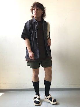 「Chaco（チャコ）のアイテム」を使った、さとすけさん（メンズ・163cm）の夏コーディネート