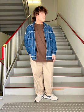 「BASISBROEK（バシスブルック）のアイテム（ジャケット/アウター）」を使った、さとすけさん（メンズ・164cm）の春コーディネート